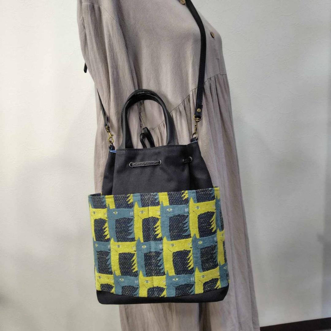 ピュウチャン様　/thoroughbredサラブレットネイビー/巾着Lサイズ