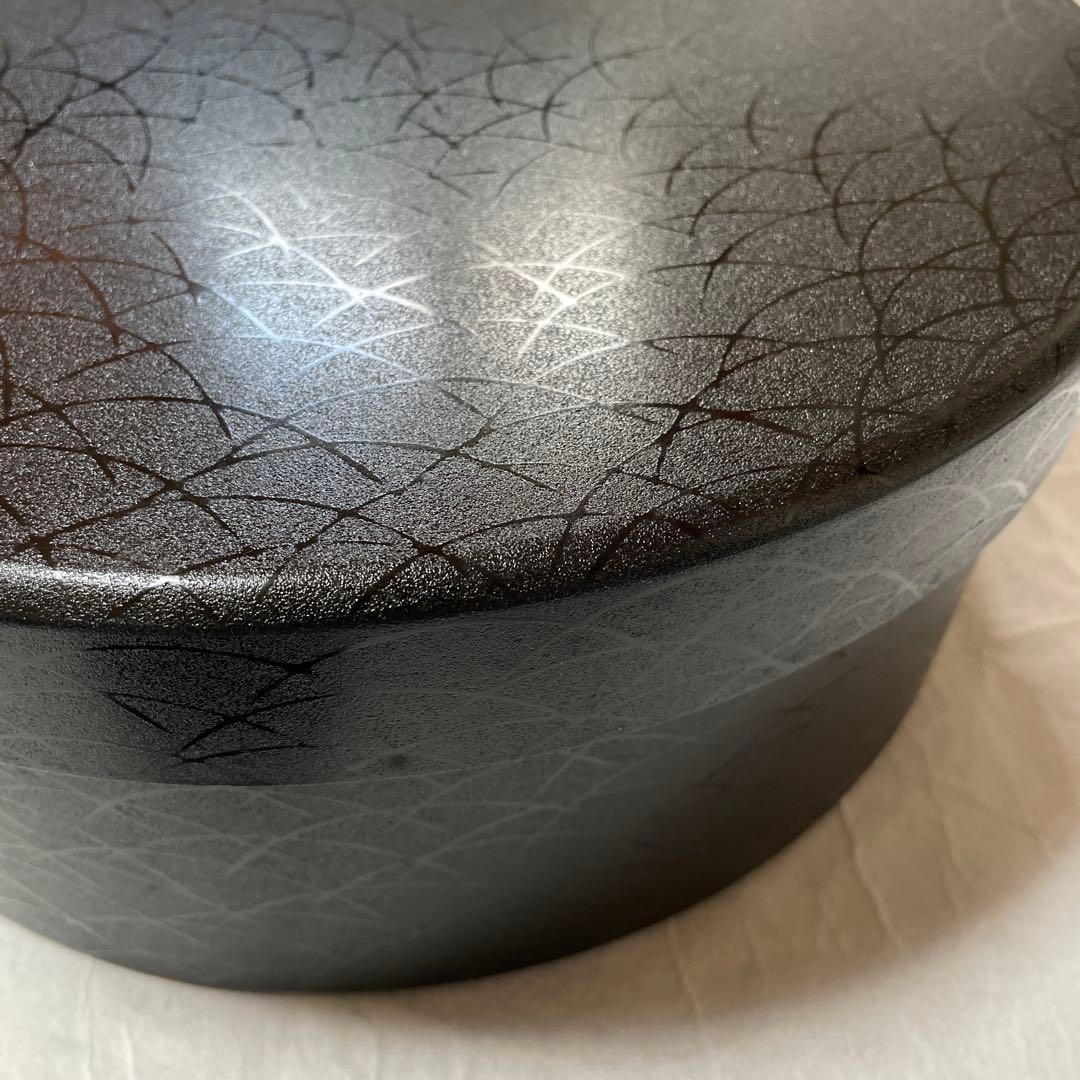 高級津軽塗り紋紗塗　木製茶櫃セット　ススキ模様