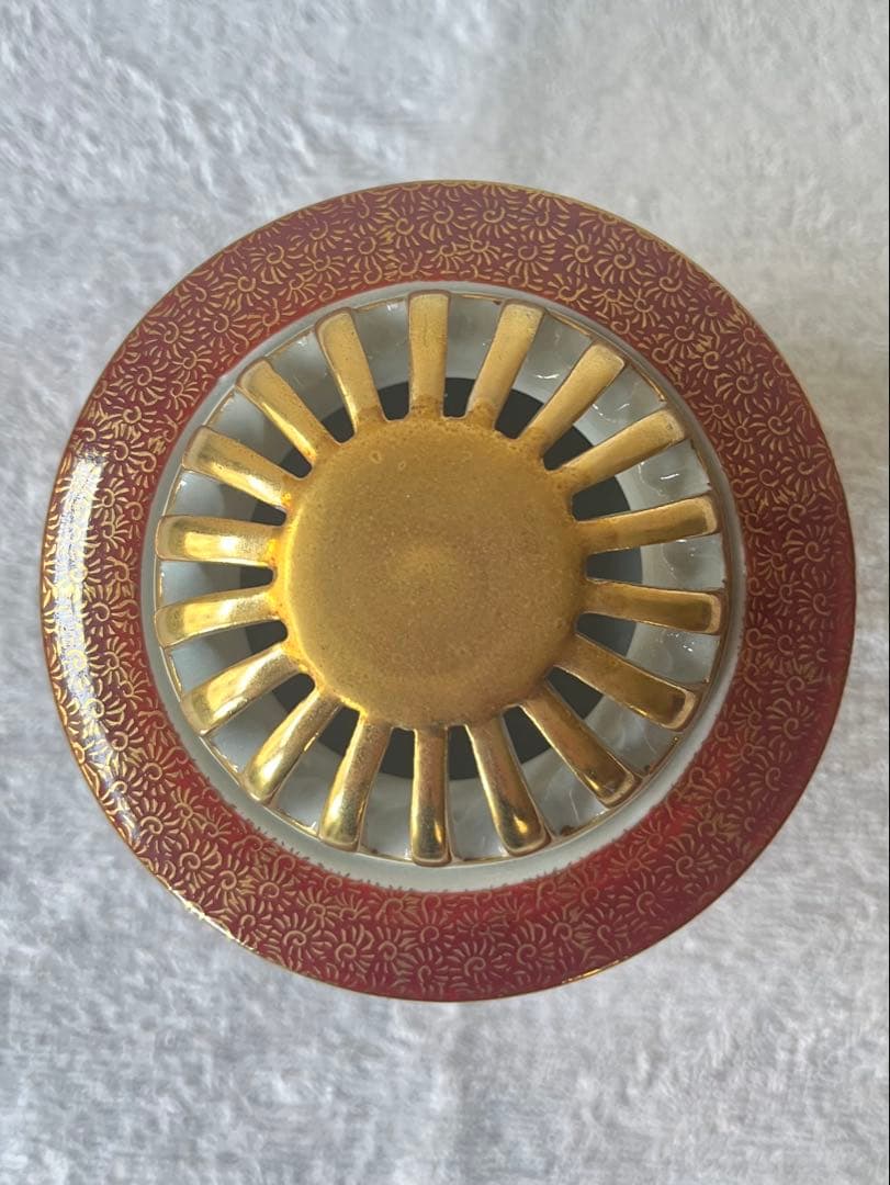 香炉 九谷焼 金花詰 孝月