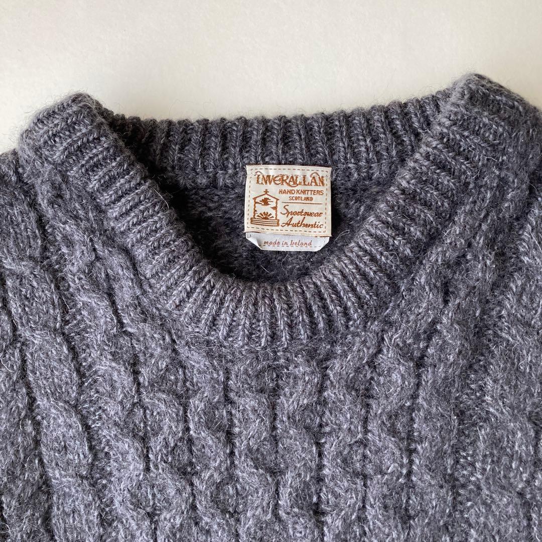 インバーアラン　ニットセーター　ネイビー