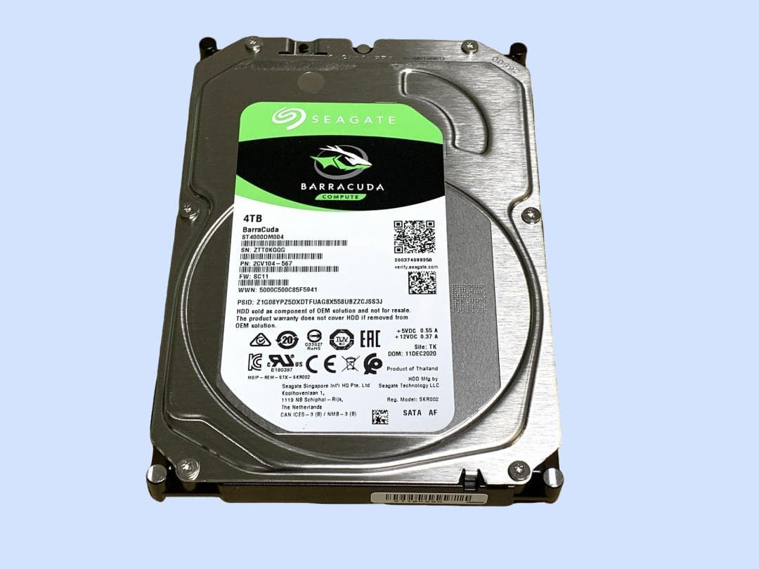 外付けハードディスク・ドライブ M9728 SEAGATE BarraCuda 4TB ST4000DM004