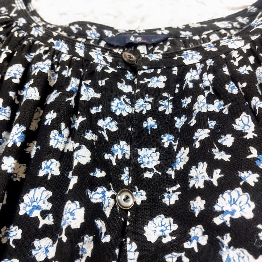 45R コットン 花柄 ギャザー ワンピース Cotton Dress