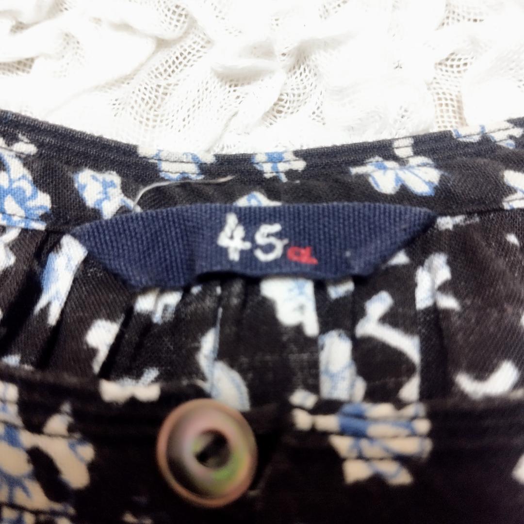 45R コットン 花柄 ギャザー ワンピース Cotton Dress