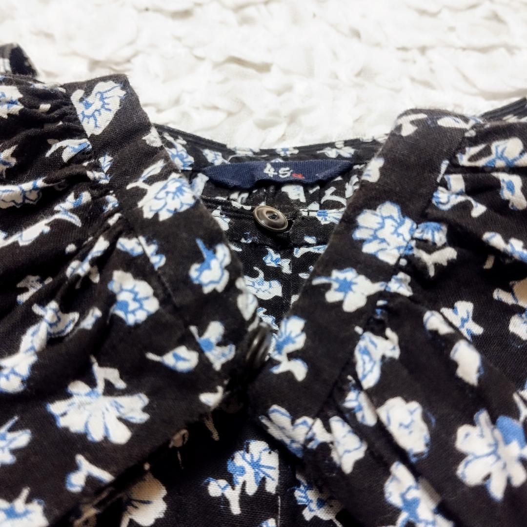 45R コットン 花柄 ギャザー ワンピース Cotton Dress