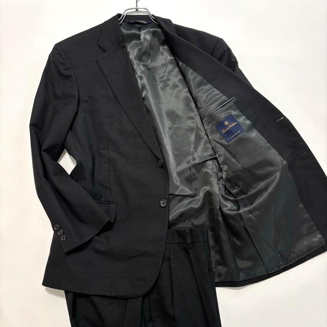 美品 ブルックスブラザーズ チャコールグレー Lサイズ スーツ セットアップ