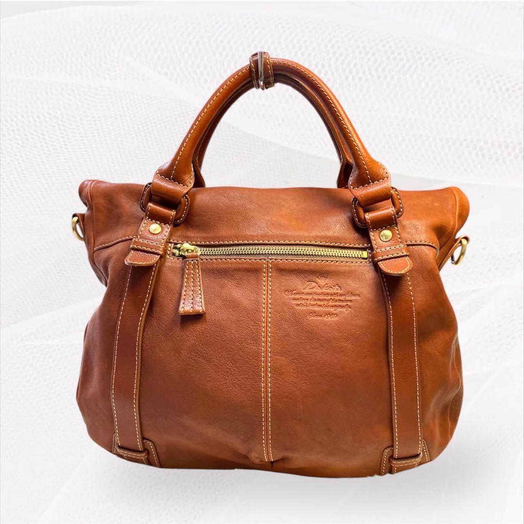 Dakota ダコタ✨本革2wayショルダーバッグ A4可　ブラウン