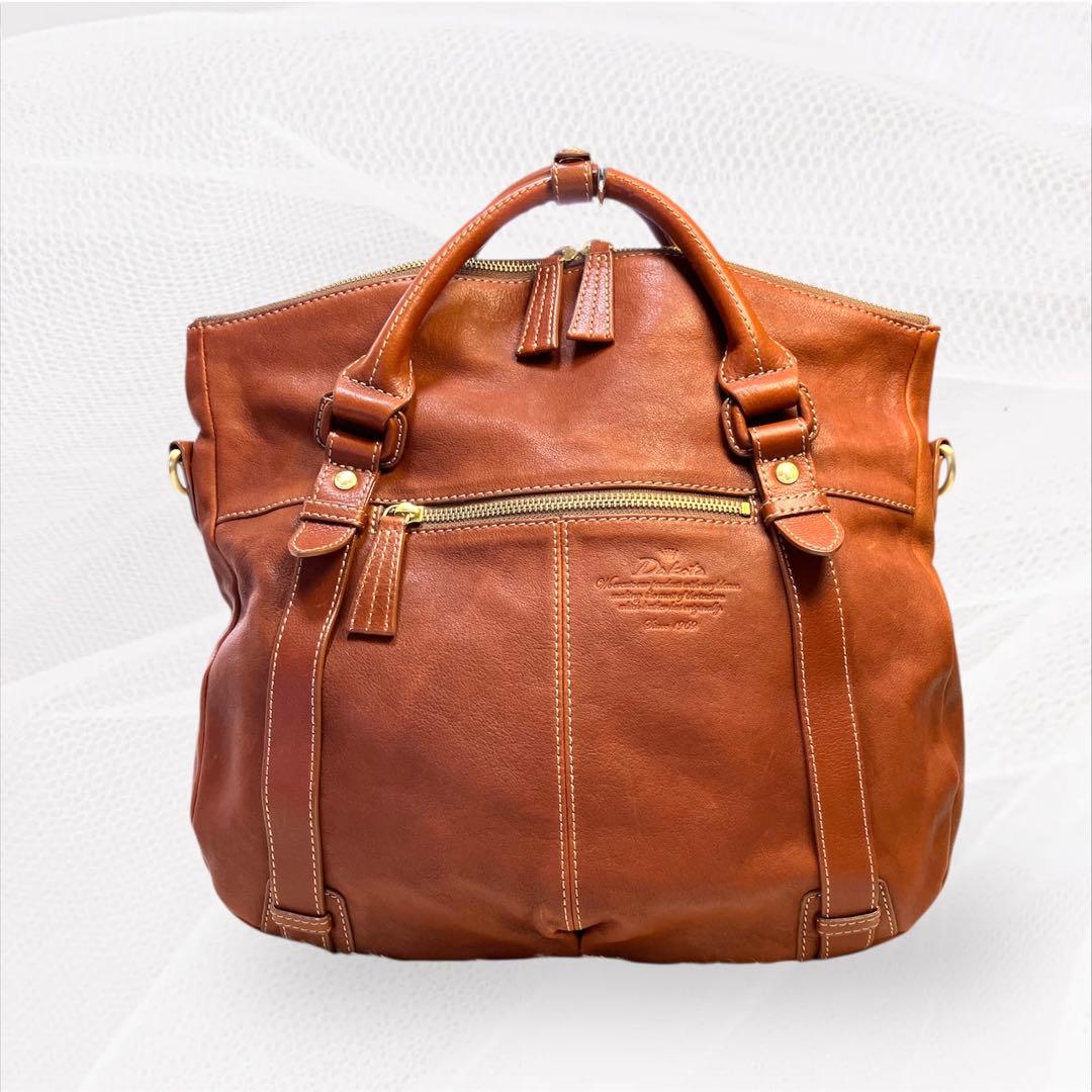 Dakota ダコタ✨本革2wayショルダーバッグ A4可　ブラウン