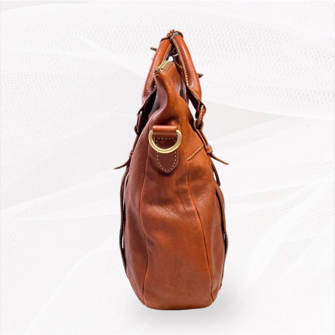 Dakota ダコタ✨本革2wayショルダーバッグ A4可　ブラウン