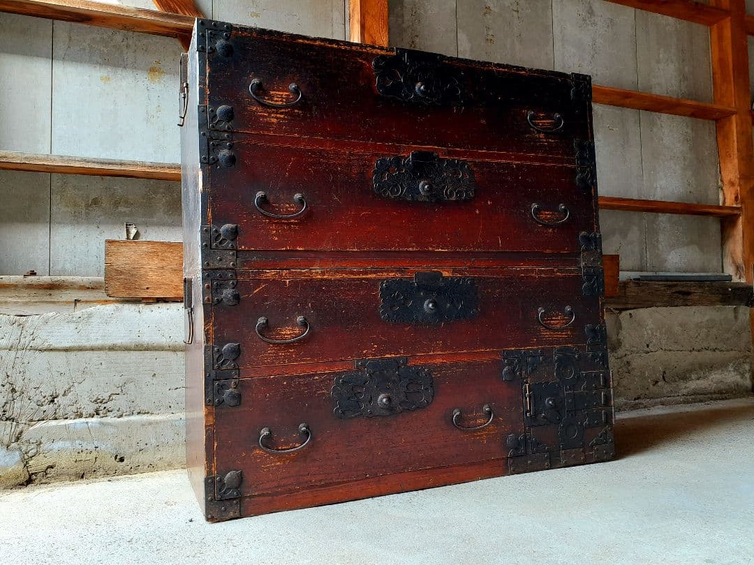 時代箪笥　重ね箪笥　和たんす　アンティーク　レトロ　古民家