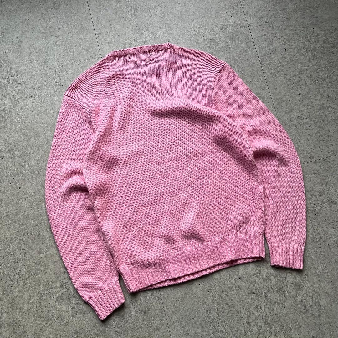 90s Ralph Lauren ポロバイラルフローレン コットンニット ピンク