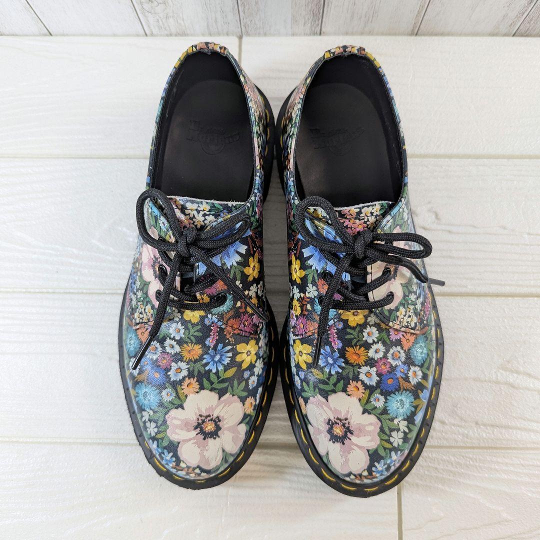【美品】ドクターマーチン 花柄 レザー 3ホールシューズ レア 24cm