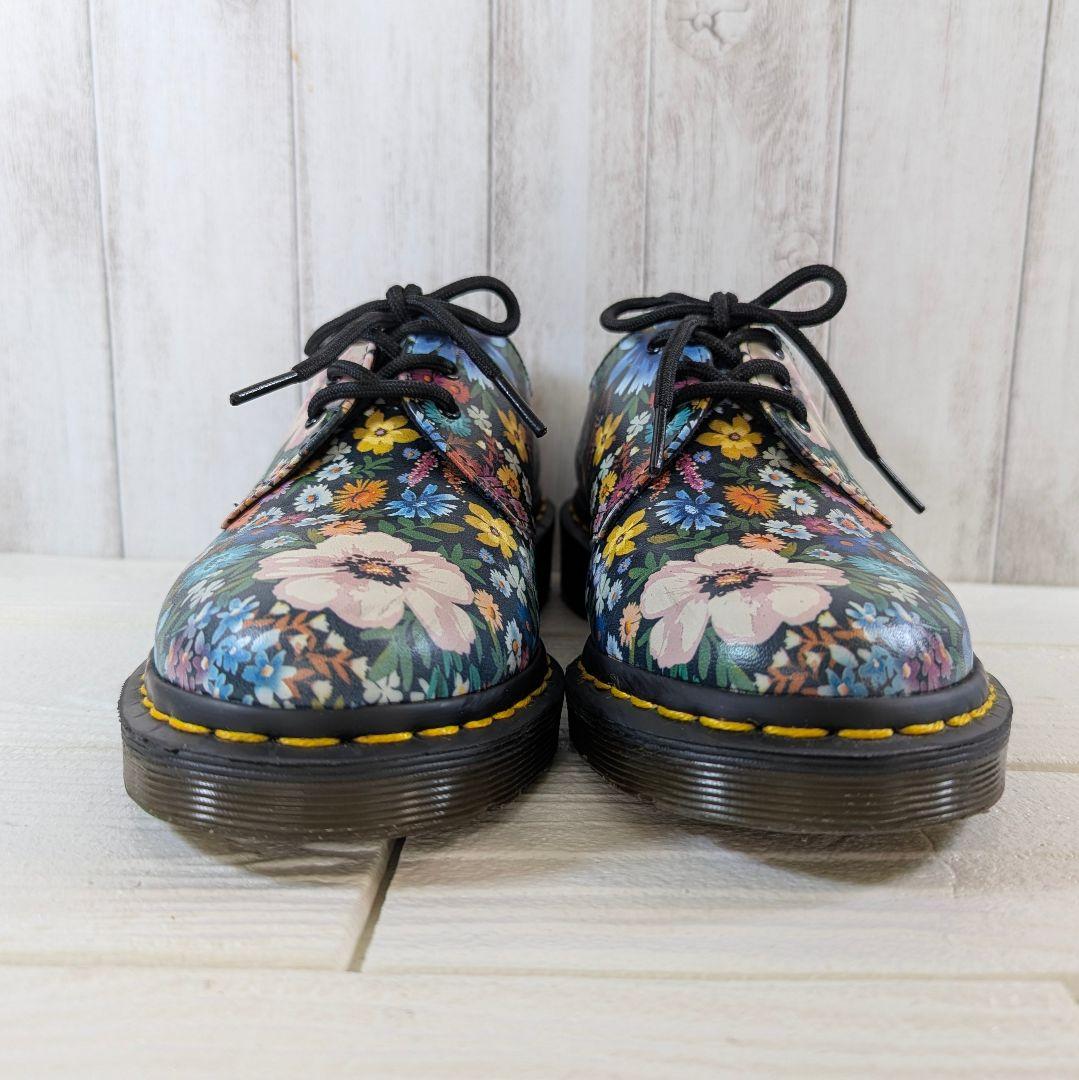 【美品】ドクターマーチン 花柄 レザー 3ホールシューズ レア 24cm
