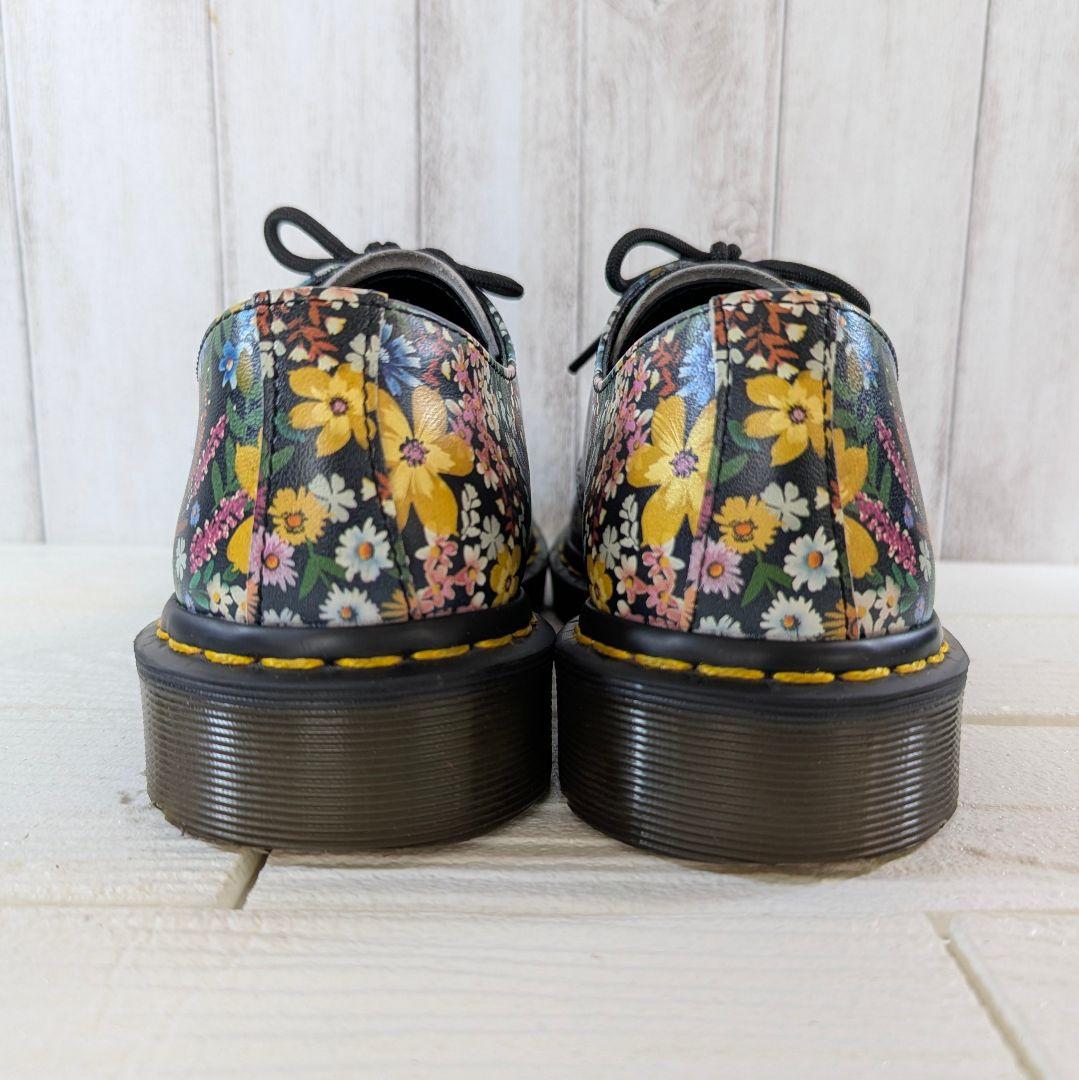 【美品】ドクターマーチン 花柄 レザー 3ホールシューズ レア 24cm