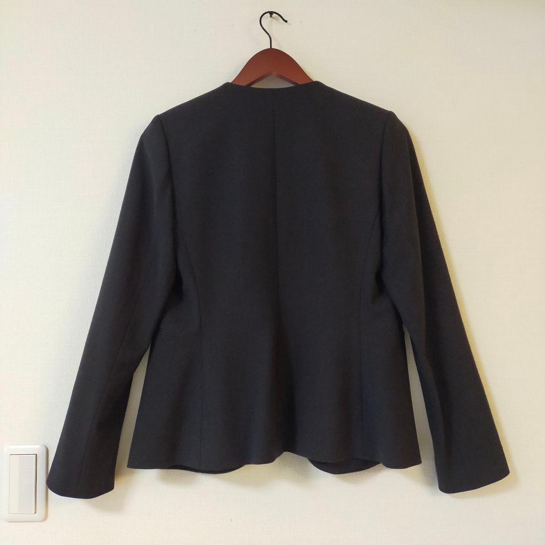 美品　Theory　現行タグ　ノーカラージャケット　2サイズ　SAXONY