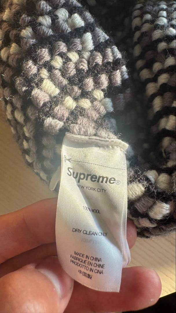 Supreme ニット帽 グレー ブラック