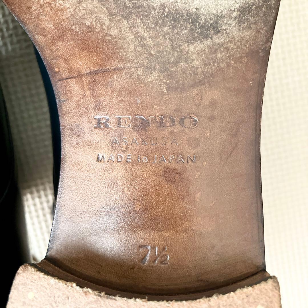 [値下げ]Rendo 845 UK7.5 プレーントゥ アノネイネイビー