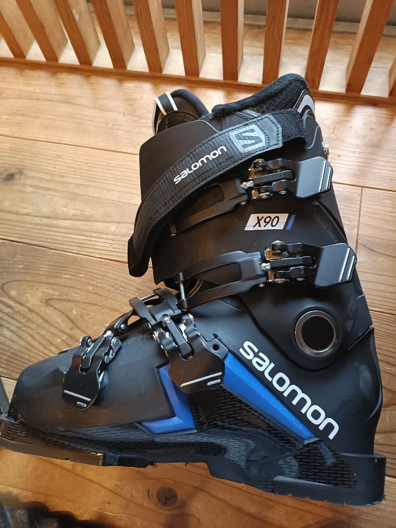 Salomon X90 スキーブーツ 黒/青25cm