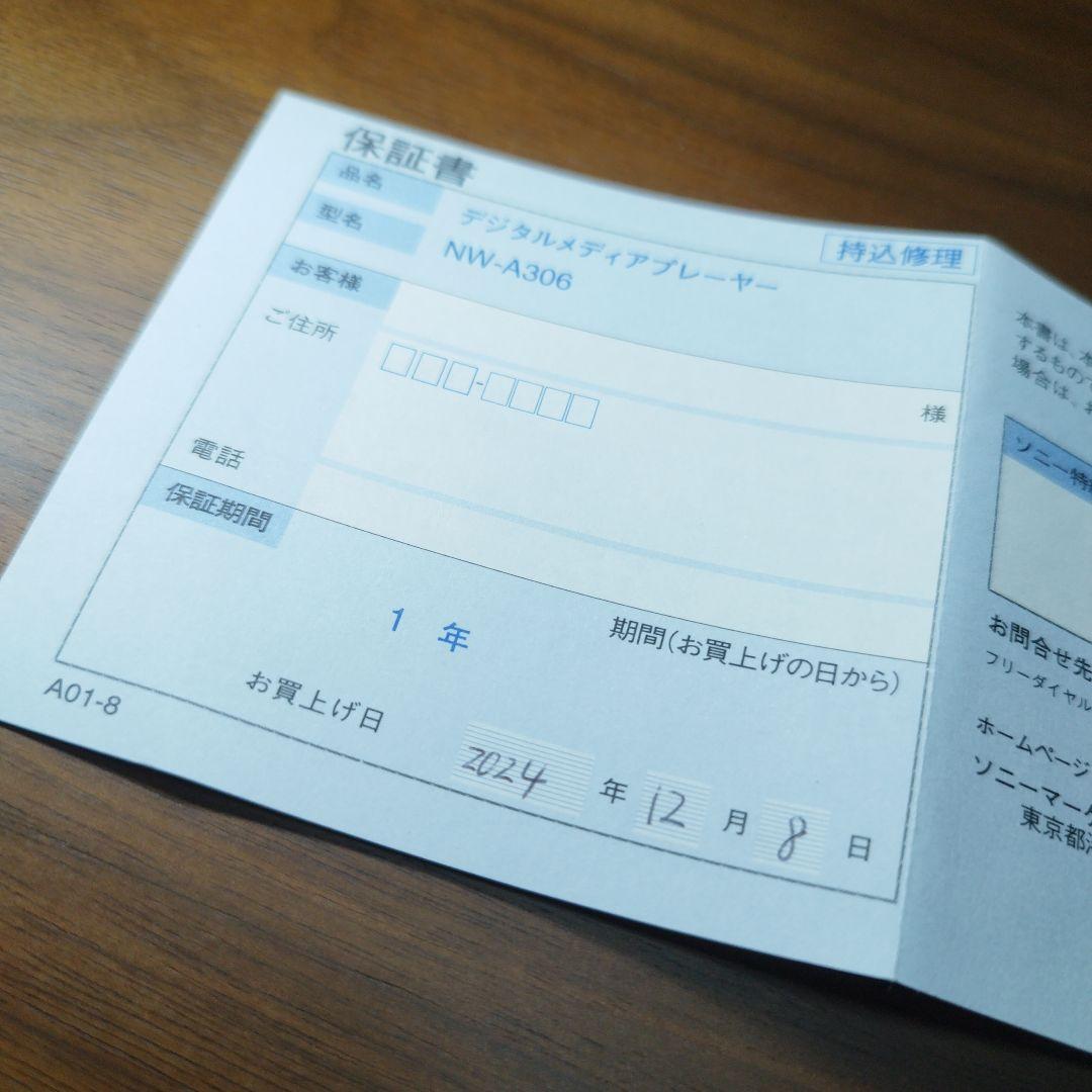 ソニー　ウォークマンNW-A306 32GB