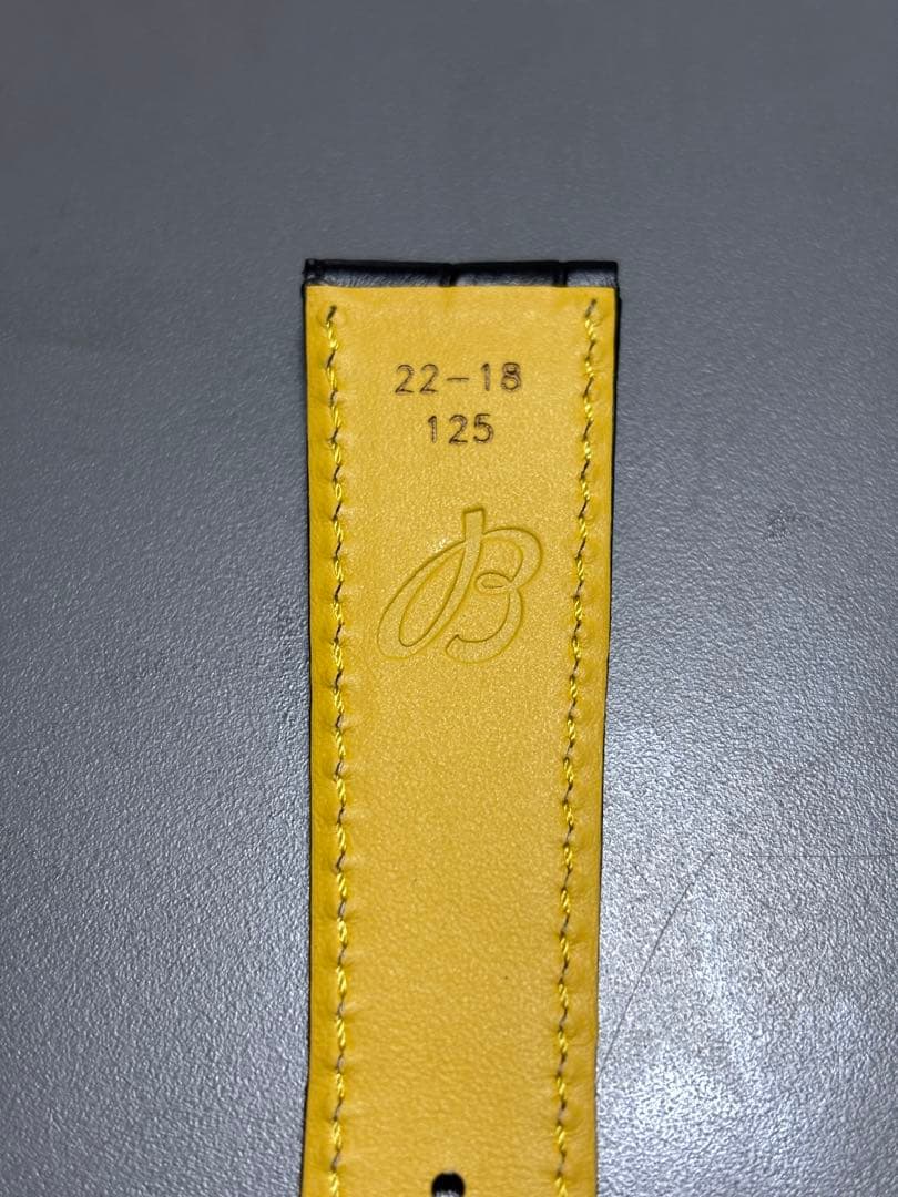 ★お値下げ【新品未使用】ブライトリングブラックアリゲーターストラップ22mm