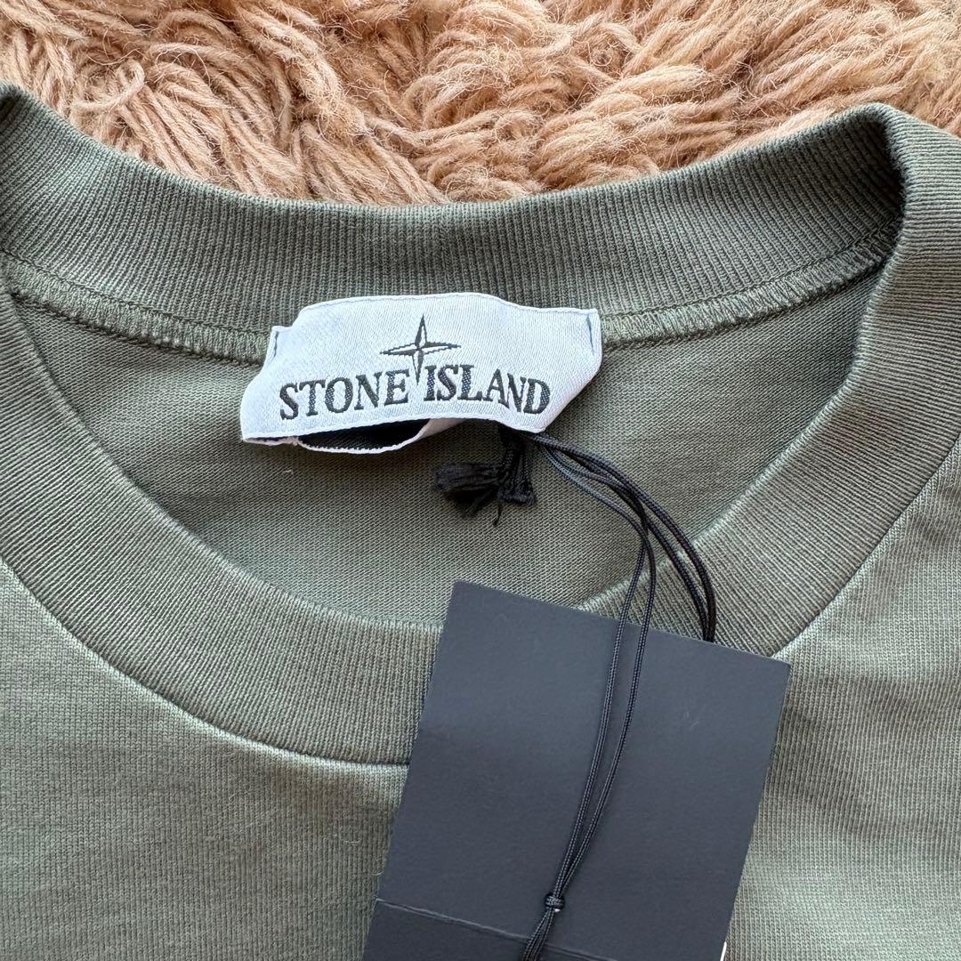 【未使用】ストーンアイランド スウェット メンズ カーキ サイズL Y2K