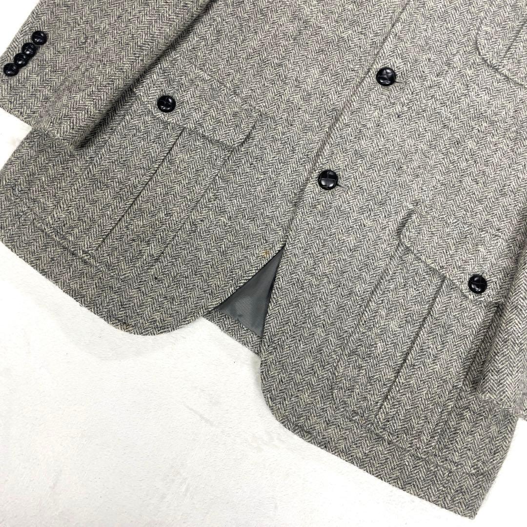 ジャミーソンズ シェトランドウール ヘリンボーン ハンティングジャケット L