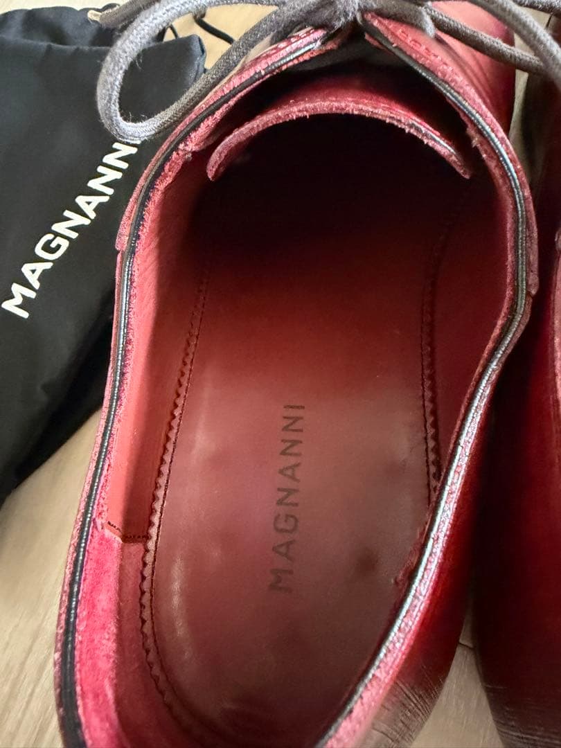 マグナーニレザー ドレスシューズ コニャック サイズ39スペイン製美品