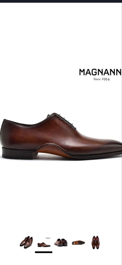 マグナーニレザー ドレスシューズ コニャック サイズ39スペイン製美品