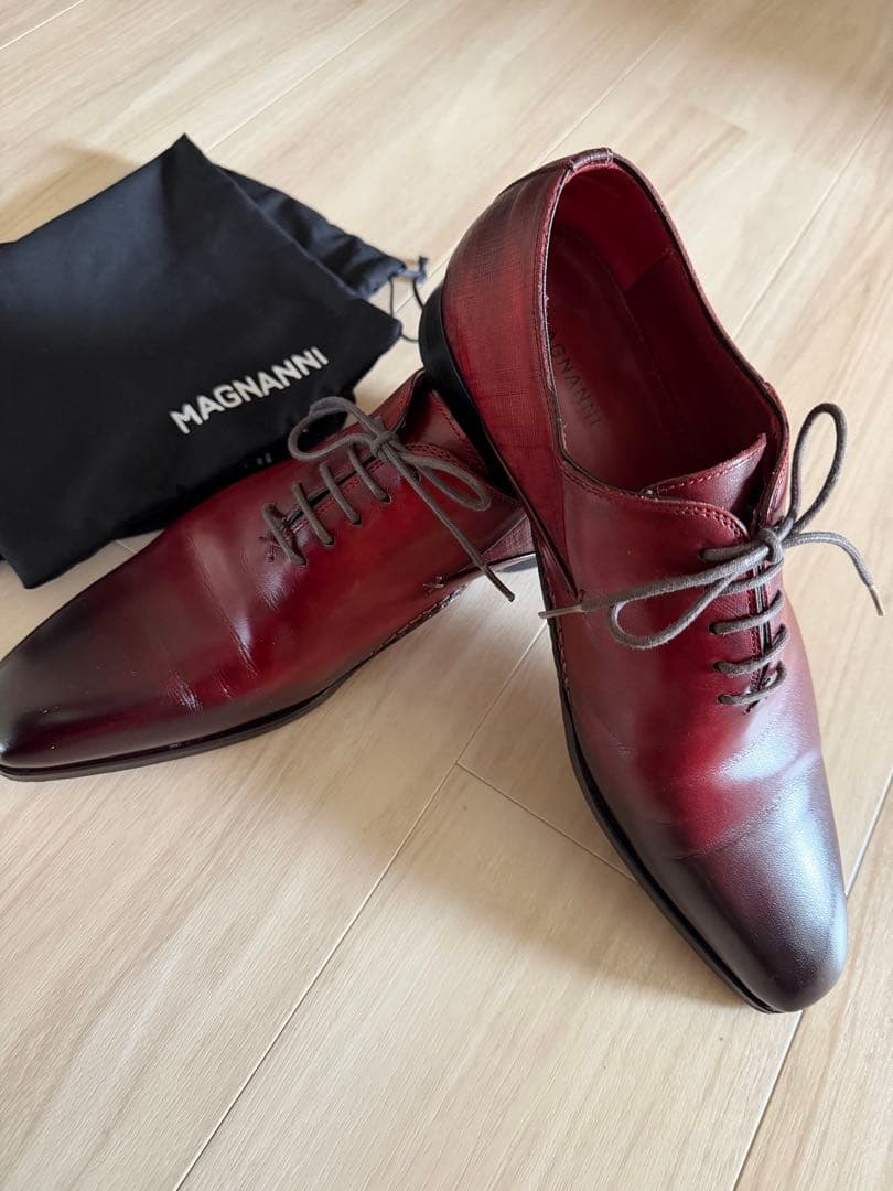 マグナーニレザー ドレスシューズ コニャック サイズ39スペイン製美品