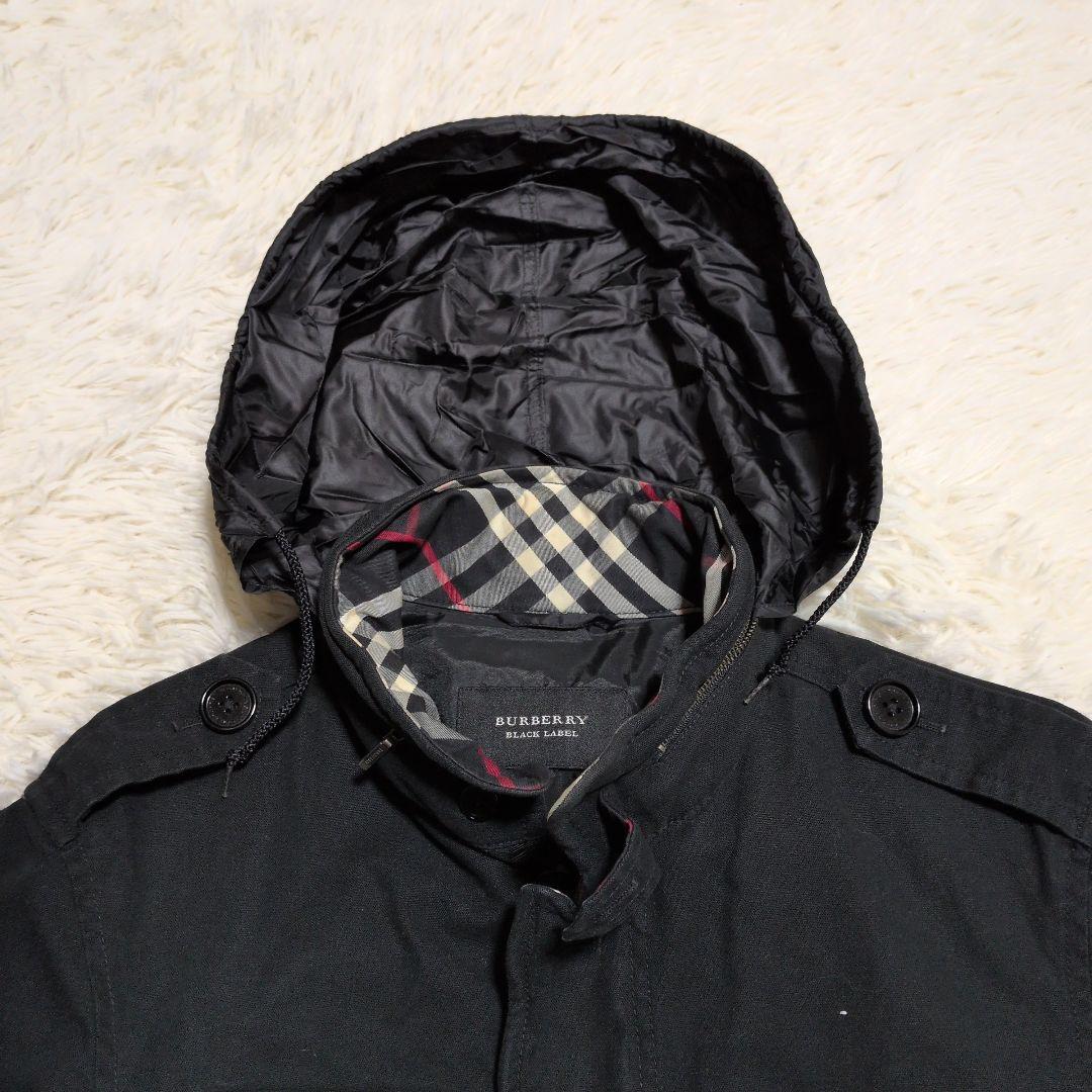 希少 バーバリーブラックレーベル 黒　M ミリタリー ジャケット 　アウター