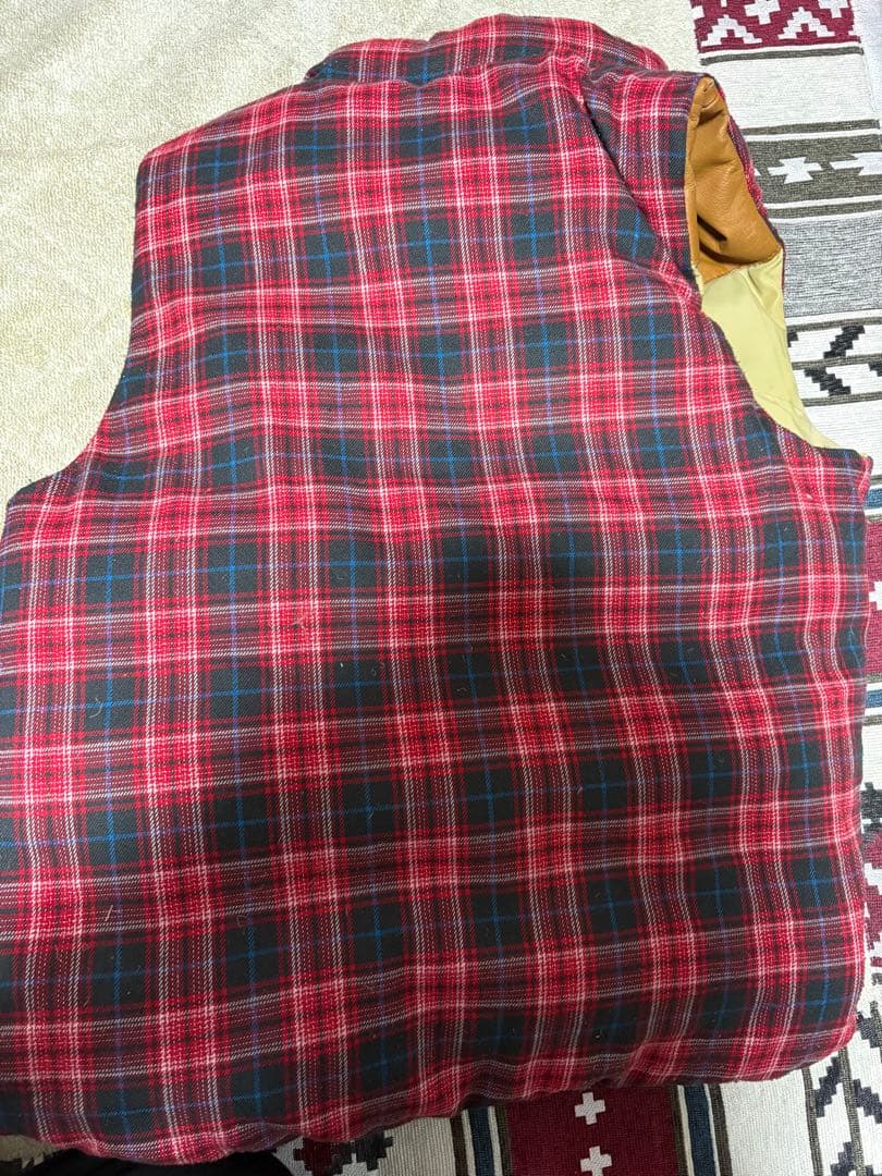 punkandyo beams チェック柄 ダウン ベスト スケーター fti