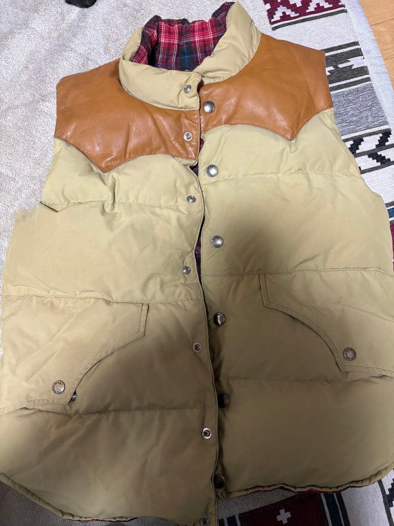 punkandyo beams チェック柄 ダウン ベスト スケーター fti