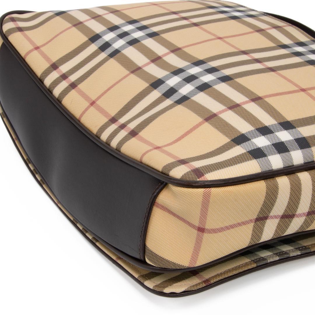 本物 バーバリー ショルダーバッグ メンズ レディース 茶色 斜め掛け チェック