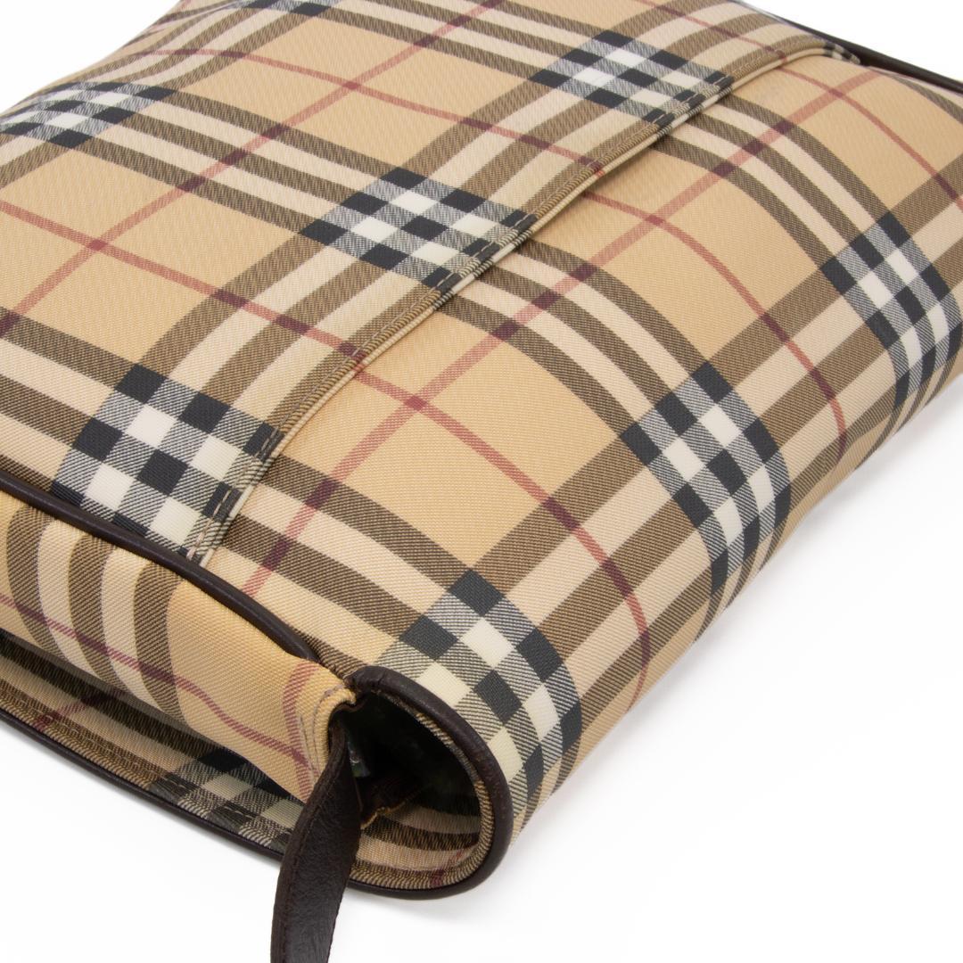 本物 バーバリー ショルダーバッグ メンズ レディース 茶色 斜め掛け チェック