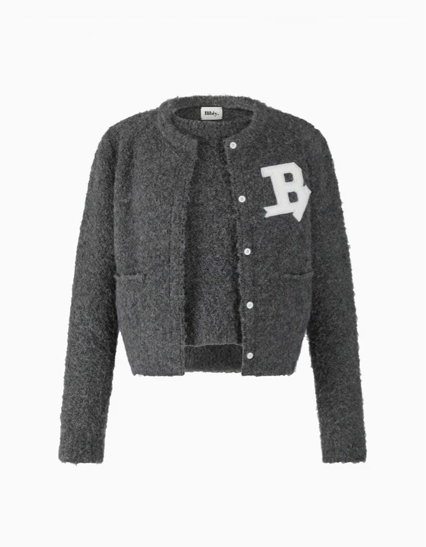 R　bibiy. STELLAR OPEN CARDIGAN グレー