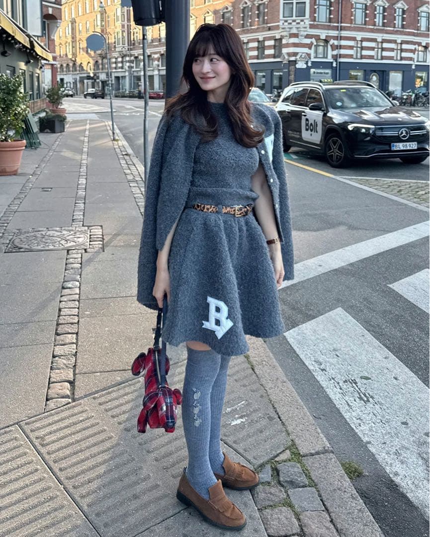 R　bibiy. STELLAR OPEN CARDIGAN グレー