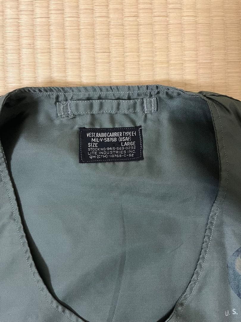 USAF E-1 ラジオベスト 1962年製 実物 レア 状態良好 値下げ可能