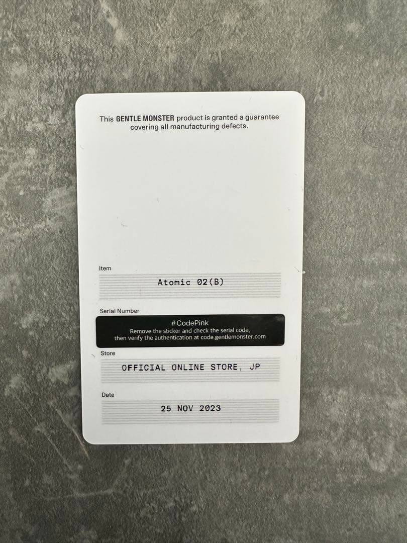 GENTLE MONSTER Atomic02 小松菜奈 ジェントルモンスター