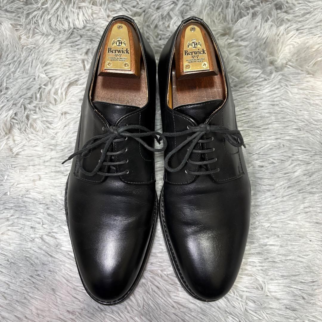 未使用級✨Berwick UK6(25.0cm)　3011 プレーントゥ 黒