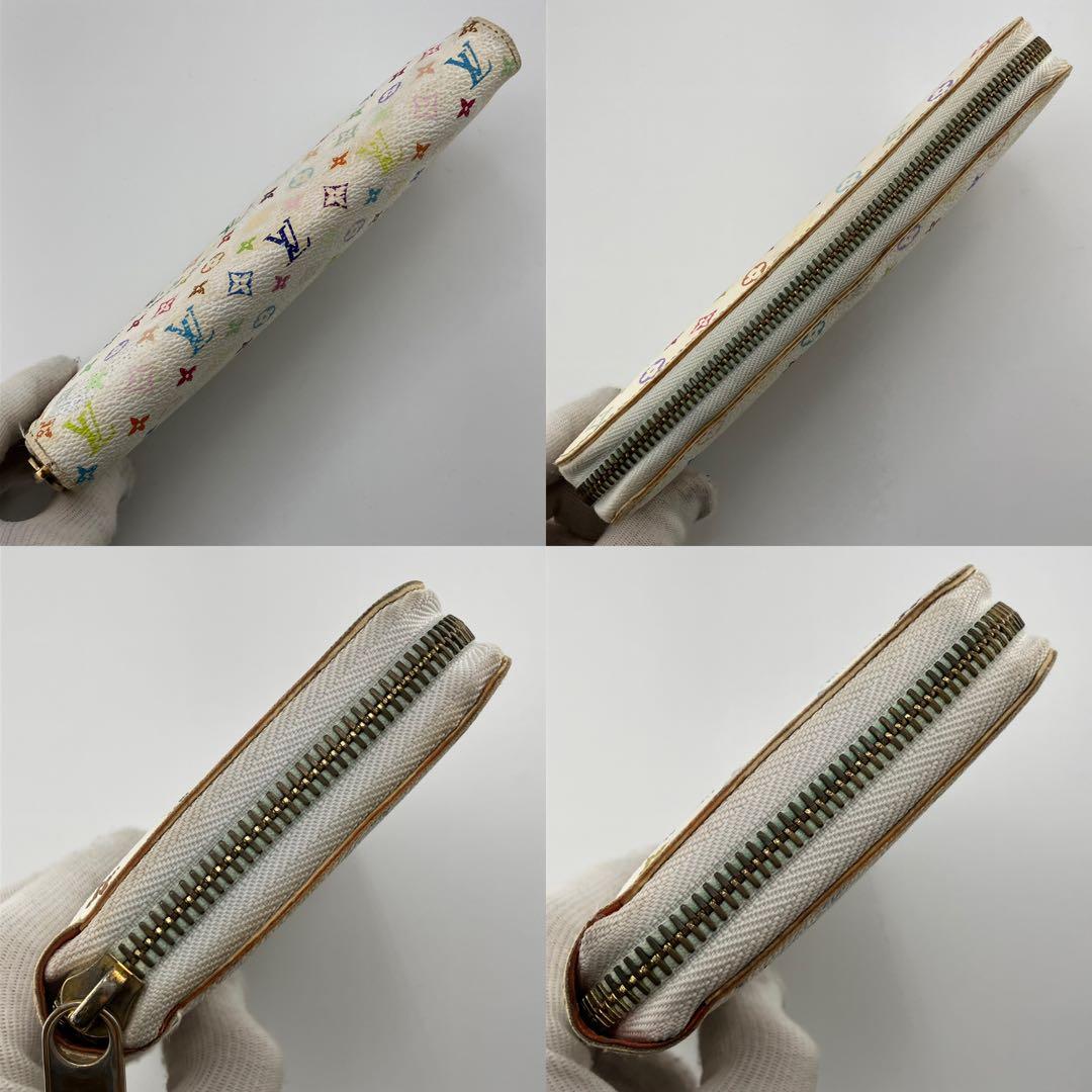 人気✨良品✨ルイヴィトン マルチカラー ジッピーウォレット 白系×オレンジ系