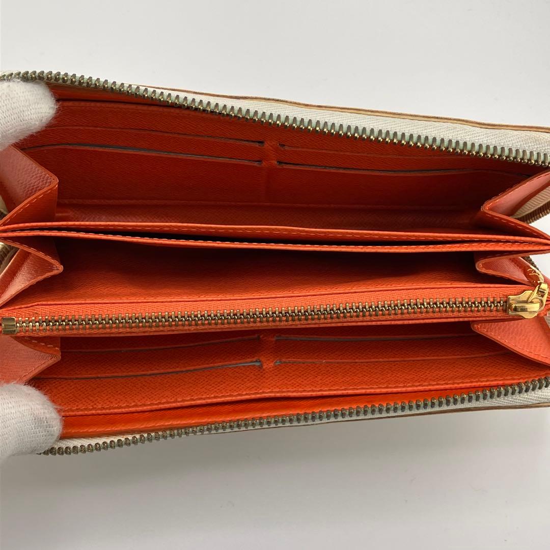 人気✨良品✨ルイヴィトン マルチカラー ジッピーウォレット 白系×オレンジ系