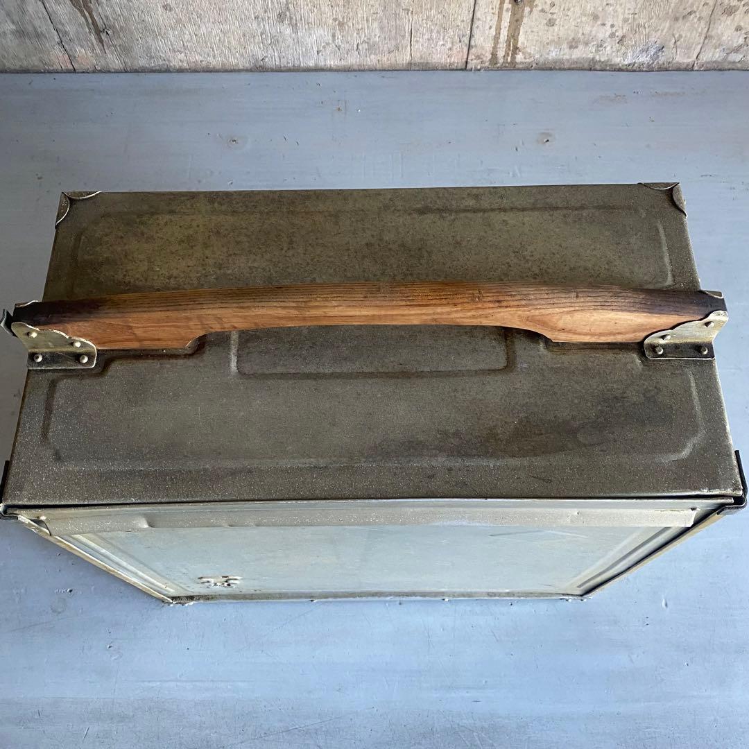 岡持ち　おかもち　横長　大型　昭和レトロ　ヴィンテージ　レトロ　古道具　⑤