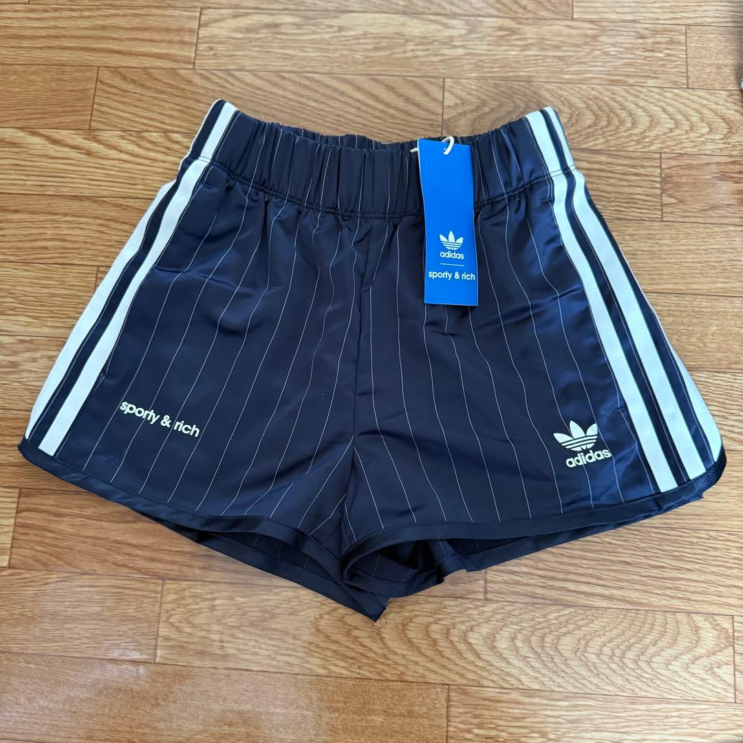 新品 ADIDAS sporty&rich ショーツ ネイビー XS