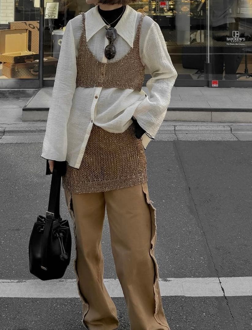 新品未使用 eaphi SPANGLE KNIT MINI SKIRT