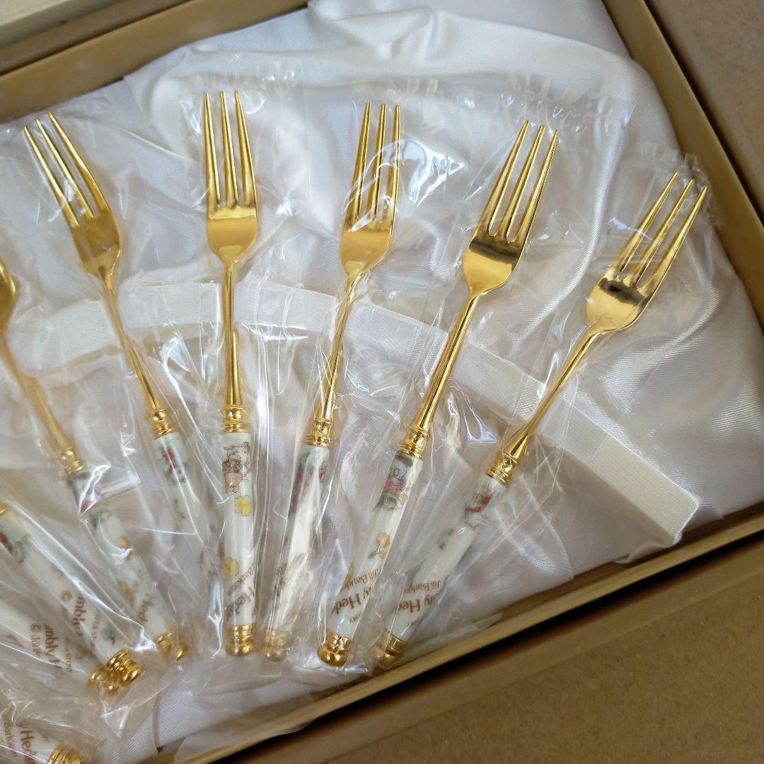 未使用 ブランブリーヘッヂ 陶器ハンドル カトラリー 10本セット 専用箱付き