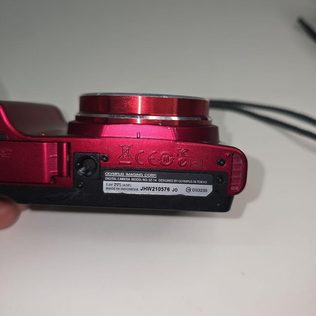 OLYMPUS 赤 デジタルカメラ 光学ズーム
