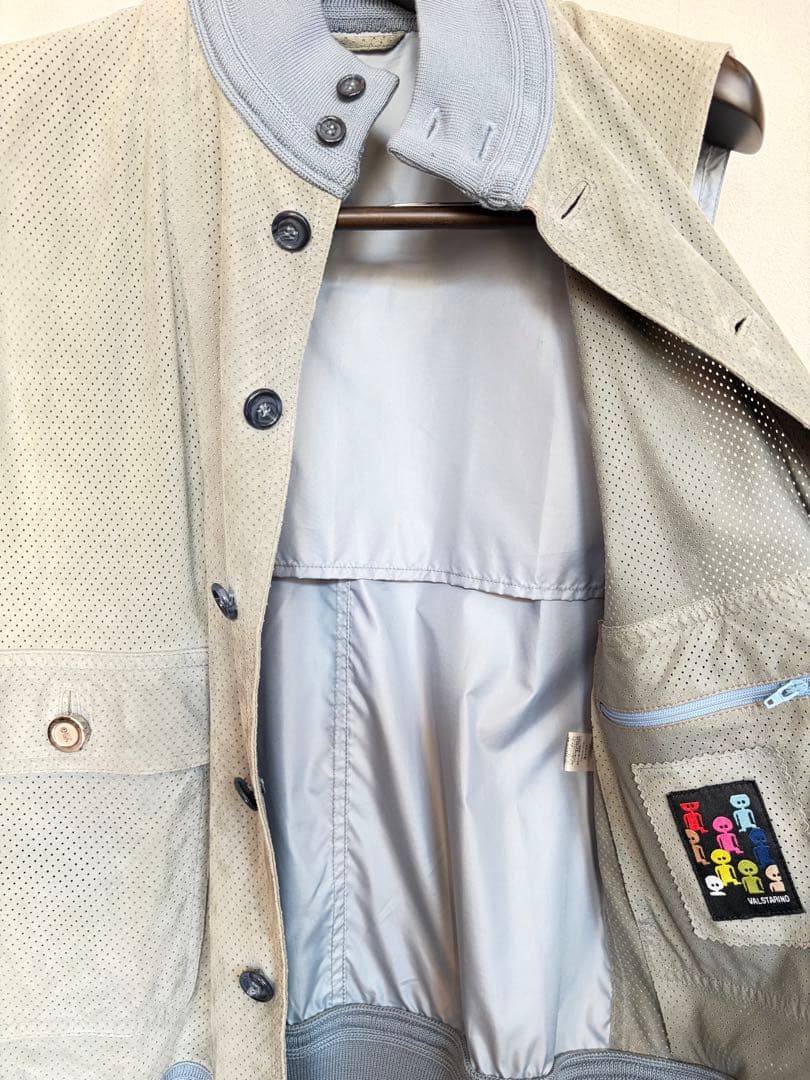 バルスタリーノ　スウェード　パンチングレザー　ベスト