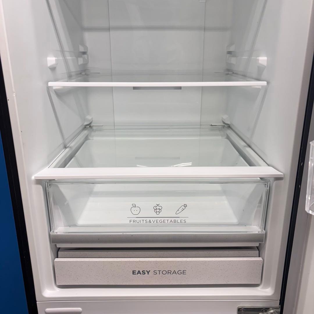 663 大容量中型冷蔵庫　小型　一人暮らし　200L強　右開き　2ドア　ブラック