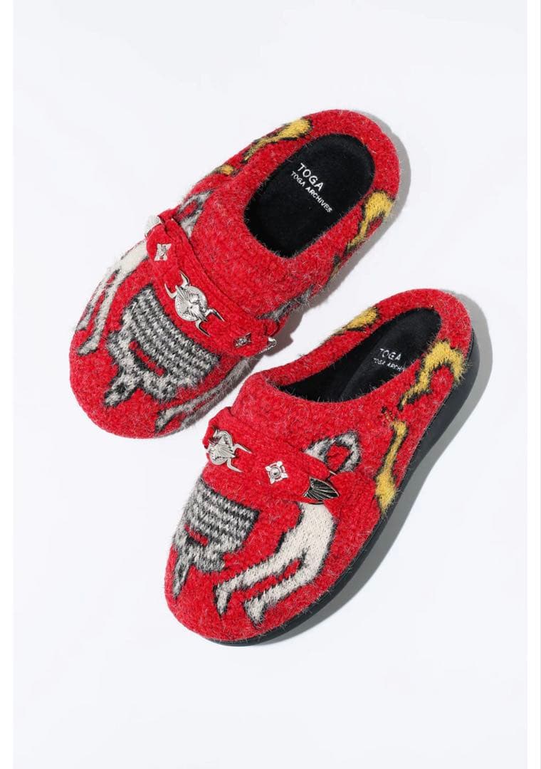 KNIT SLIP-ON TOGA×SUBU RED size2