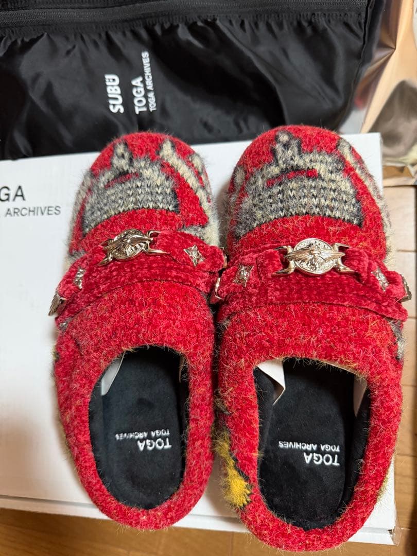 KNIT SLIP-ON TOGA×SUBU RED size2