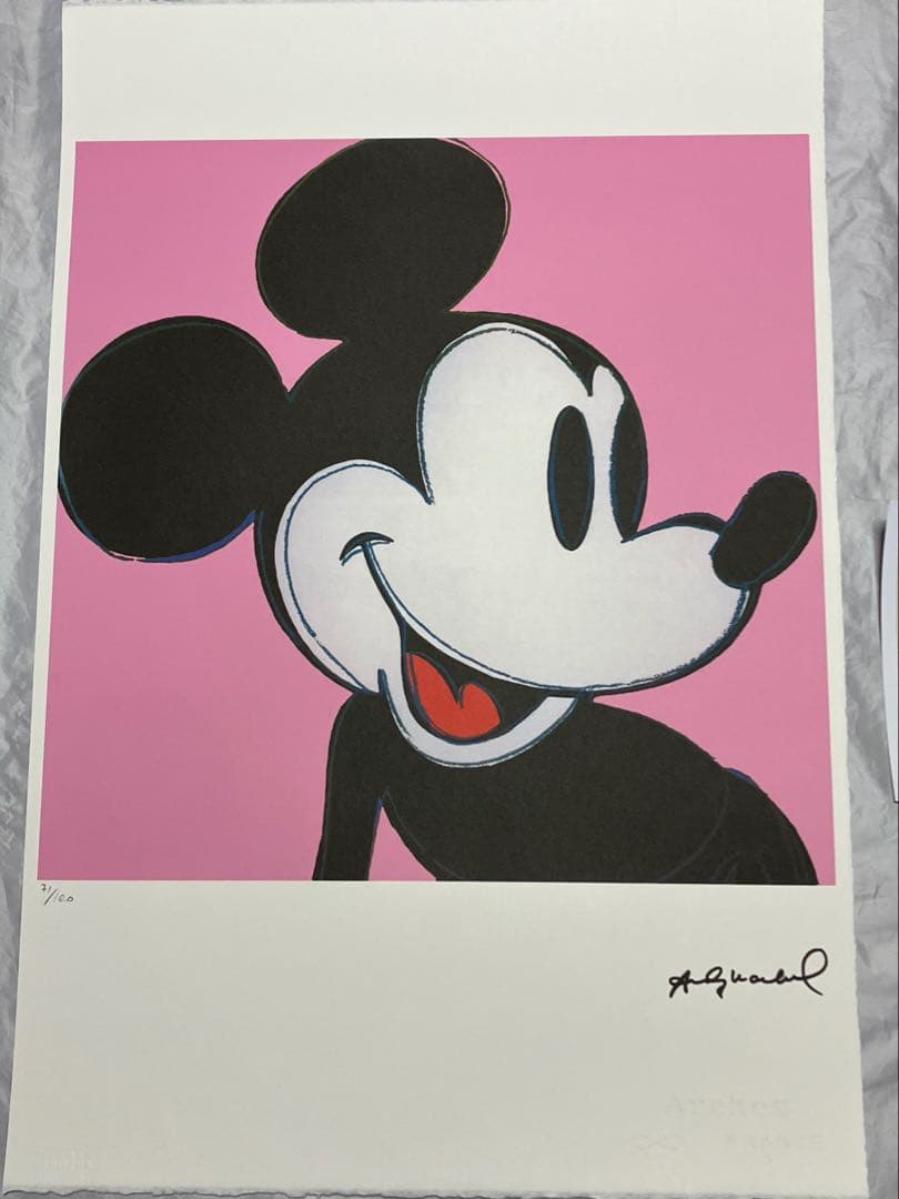 メ*4様 限定版リトグラフ71/100 アンディ・ウォーホル ミッキーマウス 【